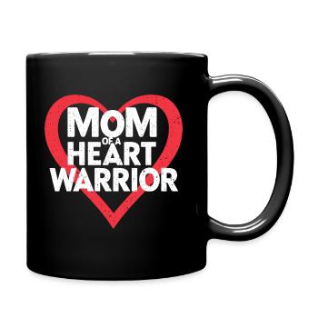 Maman guerrière du cœur. Fière maman d’un combattant cardiaque - Mug uni - noir - Droite