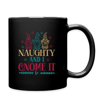 Vilain et je le gnome - Mug uni - noir - Droite