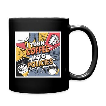 For insurance professionals who love coffee - Full Colour Mug - black - Right