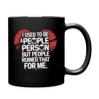 Introvertiert mit trockenem Humor - Tasse einfarbig - Schwarz - Rechts