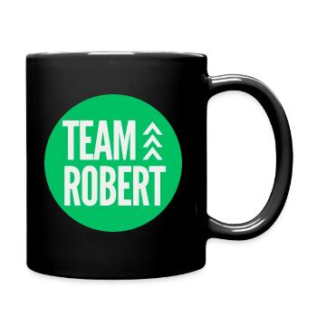 Team Robert Grüne die Grünen - Tasse einfarbig - Schwarz - Rechts