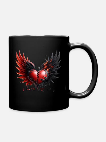 Dark Heart - Full Colour Mug - black