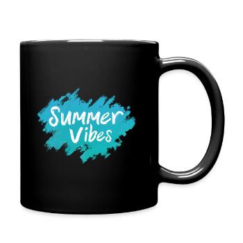 Genießen Sie den Sommerurlaub, den Strandurlaub - Tasse einfarbig - Schwarz - Rechts