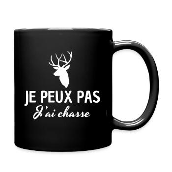 Ich kann nicht, ich habe gejagt - Tasse einfarbig - Schwarz - Rechts