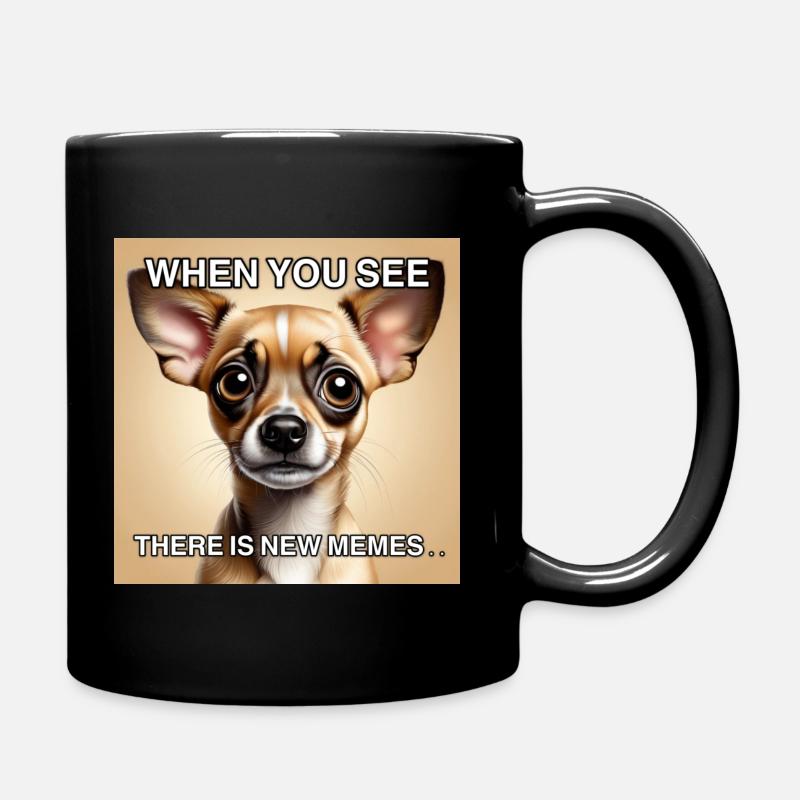 Dog-Memes - Tasse einfarbig - Schwarz