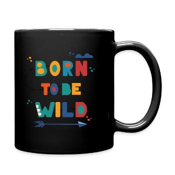 born wild - Mug uni - noir - Droite