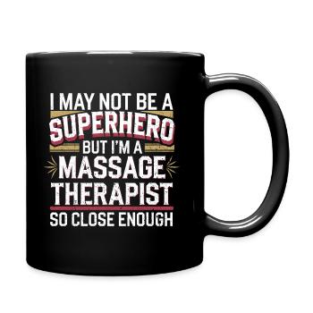 Humorvolles Design für Massageliebhaber*innen - Tasse einfarbig - Schwarz - Rechts