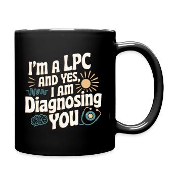 Humorvolles Design für Psychologen - Tasse einfarbig - Schwarz - Rechts