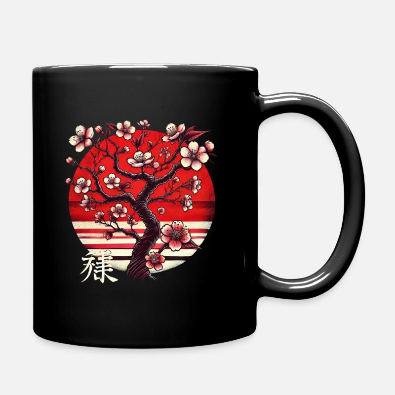 Japanese Cherryblossom Tree - Tasse einfarbig - Schwarz