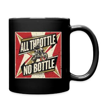 For motocross fans: Only speed counts - Full Colour Mug - black - Right