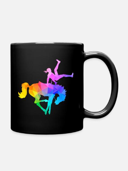 Stuntfrau wider Willen - Tasse einfarbig - Schwarz