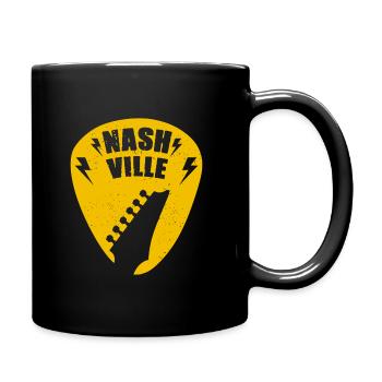 Nashville Music City Gitarren-Plektrum - Tasse einfarbig - Schwarz - Rechts