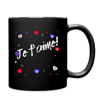 Je t'aime. Saint-Valentin - Mug uni - noir - Droite