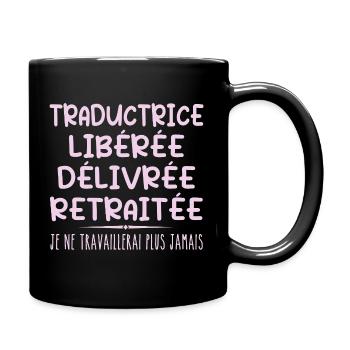 Traductrice célèbre sa retraite avec humour cadeau - Mug uni - noir - Droite