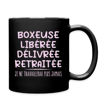 Boxer celebrates retirement with humor gift - Full Colour Mug - black - Right