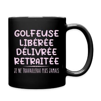 Golfer feiert Ruhestand mit Humor Geschenk - Tasse einfarbig - Schwarz - Rechts