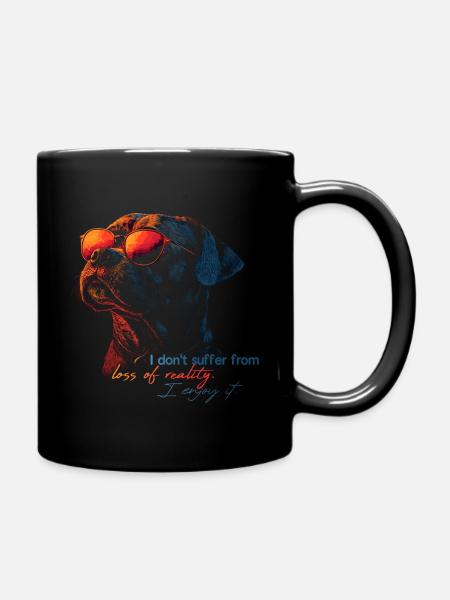 i don't suffer - Tasse einfarbig - Schwarz