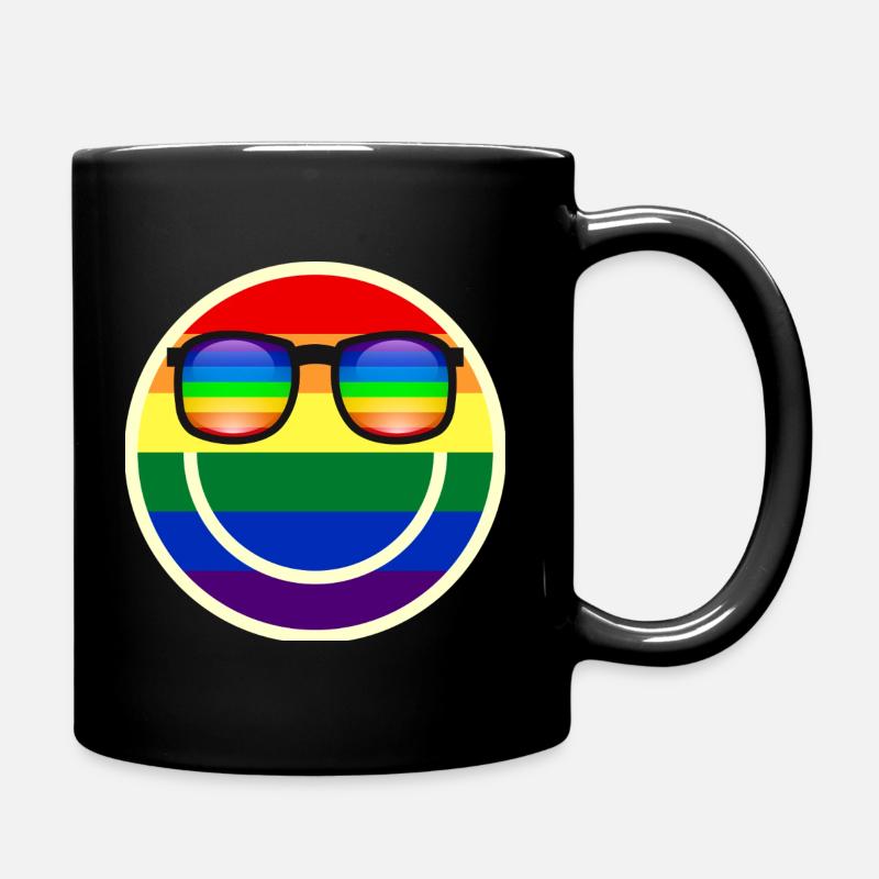 Pride Smile avec lunettes de soleil - Mug uni - noir