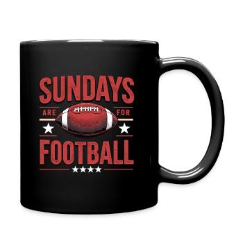 Le dimanche, c’est le football américain - Mug uni - noir - Droite