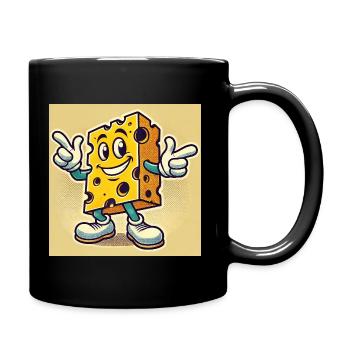 Amateur de fromage Käse Liebhaber - Mug uni - noir - Droite