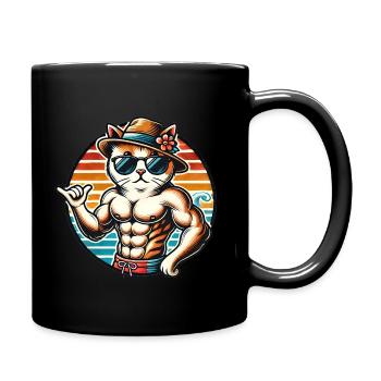 Ambiance 😎🐱 de chat réfrigérée - Mug uni - noir - Droite