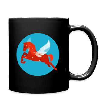 Pégase - Mug uni - noir - Droite