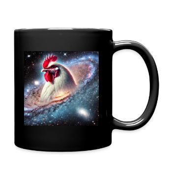 Huhn (Hühnchen) Chicken KFC Geflügelrolle - Tasse einfarbig - Schwarz - Rechts