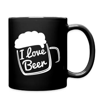 I Love Beer - Full Colour Mug - black - Right