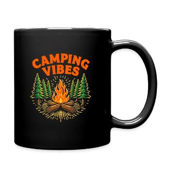 Camping Vibes Campfire Nature Camper - Full Colour Mug - black - Right