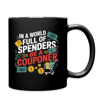 Dans un monde plein de dépensiers, soyez un couponer Couponer - Mug uni - noir - Droite