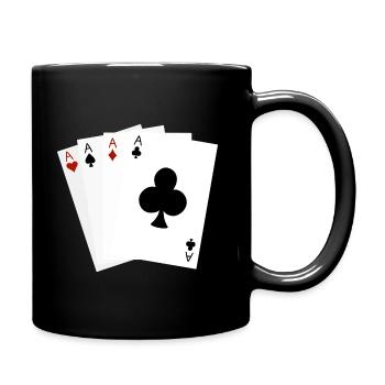 ace playing cards - Full Colour Mug - black - Right