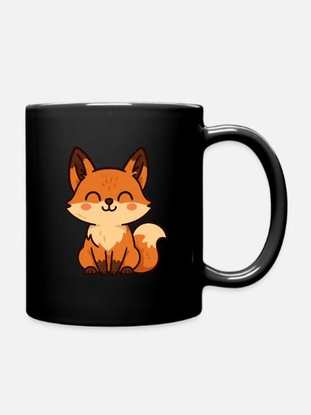 Fox - Full Colour Mug - black