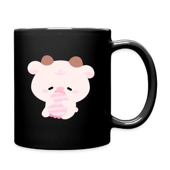 Sleepy Cow - Full Colour Mug - black - Right