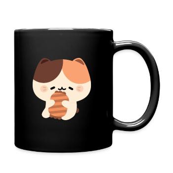 Chat Tortie endormi - Mug uni - noir - Droite