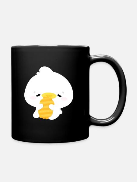 Schläfrige Ente - Tasse einfarbig - Schwarz