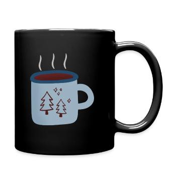 Heißer Tee - Tasse einfarbig - Schwarz - Rechts