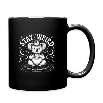 Stay Weird : Koala buveur de thé - Mug uni - noir - Droite