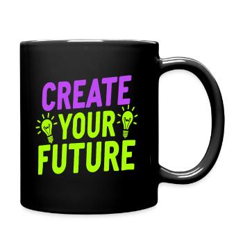 Create Your Future Light Bulb - Full Colour Mug - black - Right