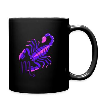 Sternzeichen Skorpion - Tasse einfarbig - Schwarz - Rechts