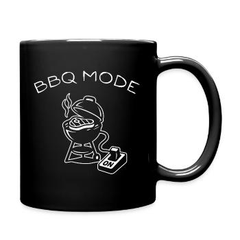 BBQ Mode ON - Grillshirt mit Schalter - Tasse einfarbig - Schwarz - Rechts