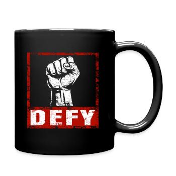 DEFY – la puissance dans un look vintage - Mug uni - noir - Droite