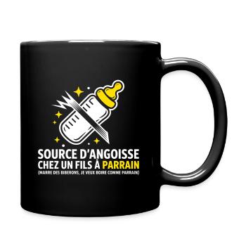 Fed up with bottles, I want to drink like parrai - Full Colour Mug - black - Right