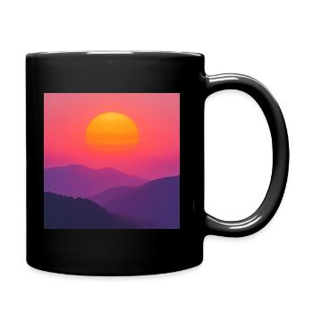 Traumhafter Sonnenuntergang - Tasse einfarbig - Schwarz - Rechts