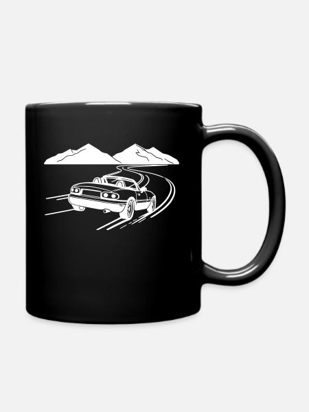 Roadster fahr'n - Tasse einfarbig - Schwarz