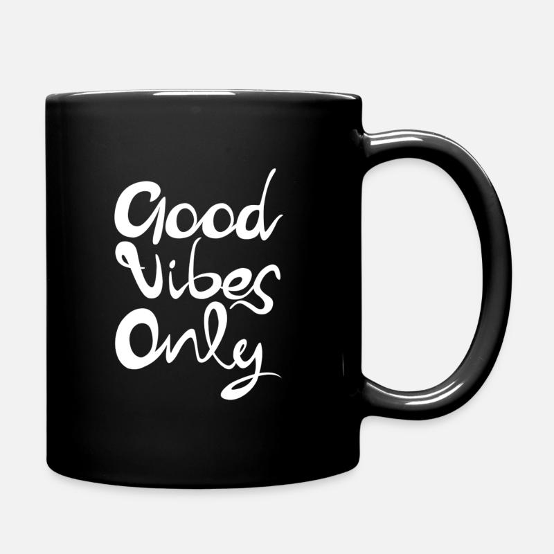 Ondes positives, message positif et optimiste - Mug uni - noir