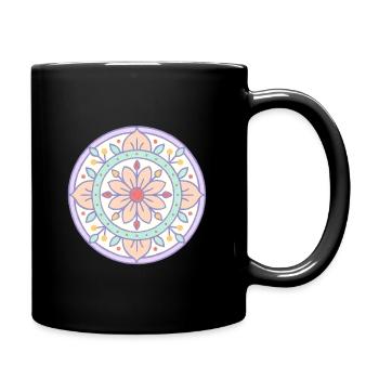 Mandala with risograph effect - Full Colour Mug - black - Right