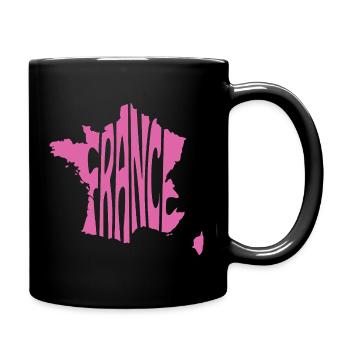 Carte de la France - Mug uni - noir - Droite
