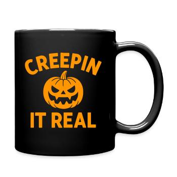 Creepin It Real Pumpkin - Full Colour Mug - black - Right