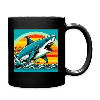 Hai - Tasse einfarbig - Schwarz - Rechts