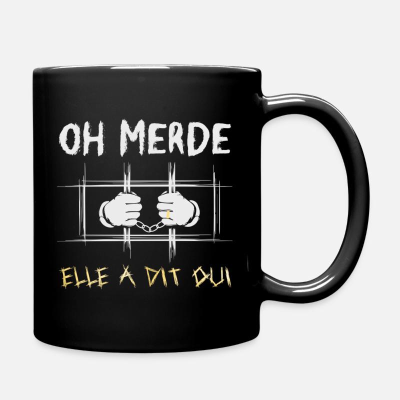 Elle A Dit ui Demande En Mariage Fiançailles - Mug uni - noir
